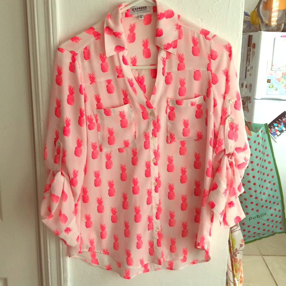 Express Portofino pineapple print shirt